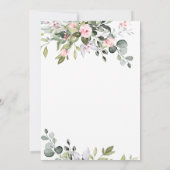 Elegant Eucalyptus Greenery ENGAGTY Kaart (Achterkant)