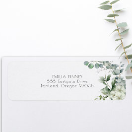 Elegant Eucalyptus Greenery Etiket