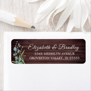 Elegant Eucalyptus Greenery-etiket Etiket