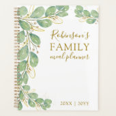 Elegant Eucalyptus Greenery Family Meal Planner (Voorkant)