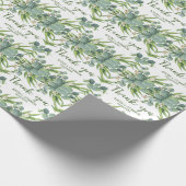 Elegant Eucalyptus Greenery Favor Dank je Cadeaupapier (Hoek)