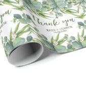 Elegant Eucalyptus Greenery Favor Dank je Cadeaupapier (Rol Hoek)