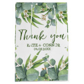 Elegant Eucalyptus Greenery Favor Dank je Medium Cadeauzakje (Achterkant)