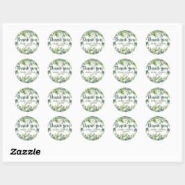 Elegant Eucalyptus Greenery Favor Dank je Ronde Sticker