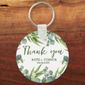 Elegant Eucalyptus Greenery Favor Dank je Sleutelhanger (Voorkant)