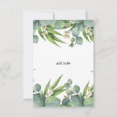 Elegant Eucalyptus Greenery Favor Hartelijk dank Bedankkaart (Achterkant)