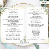 Elegant Eucalyptus Greenery Folded Wedding Program