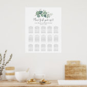 Elegant Eucalyptus Greenery Foliage Leaves Poster (Keuken)