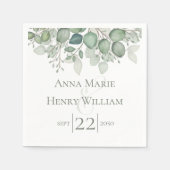 Elegant Eucalyptus Greenery Foliage Leaves Servet (Voorkant)