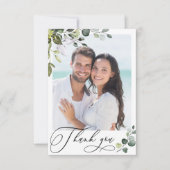 Elegant Eucalyptus Greenery FOTO Hartelijk dank Bedankkaart (Voorkant)