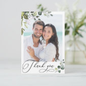 Elegant Eucalyptus Greenery FOTO Hartelijk dank Bedankkaart (Staand voorkant)