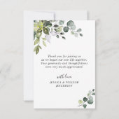 Elegant Eucalyptus Greenery FOTO Hartelijk dank Bedankkaart (Achterkant)