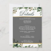 Elegant Eucalyptus Greenery Foto Weddenschap Kaart (Achterkant)