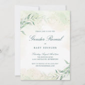 Elegant Eucalyptus Greenery Gender onthulling Kaart (Voorkant)