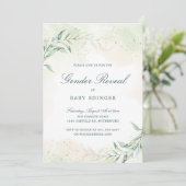 Elegant Eucalyptus Greenery Gender onthulling Kaart (Staand voorkant)