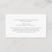 Elegant Eucalyptus Greenery Gold Accommodatie Informatiekaartje (Achterkant)