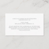 Elegant Eucalyptus Greenery Gold Accommodations Informatiekaartje (Achterkant)