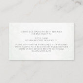 Elegant Eucalyptus Greenery Gold Accommodations Informatiekaartje (Achterkant)