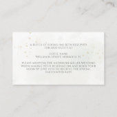 Elegant Eucalyptus Greenery Gold Accommodations Informatiekaartje (Achterkant)