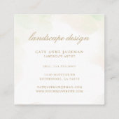 Elegant Eucalyptus Greenery Gold Geometric Rustic Vierkante Visitekaartje (Achterkant)