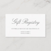 Elegant Eucalyptus Greenery Gold Gift Registry Informatiekaartje (Voorkant)
