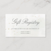 Elegant Eucalyptus Greenery Gold Gift Registry Informatiekaartje (Voorkant)