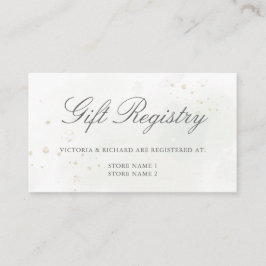 Elegant Eucalyptus Greenery Gold Gift Registry Informatiekaartje