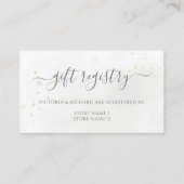 Elegant Eucalyptus Greenery Gold Gift Registry Informatiekaartje (Voorkant)