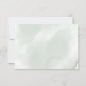 Elegant Eucalyptus Greenery Gold Lijst Wedding Bedankkaart (Achterkant)