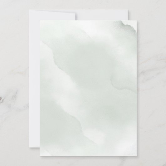 Elegant Eucalyptus Greenery Gold Lijst Wedding Kaart (Achterkant)