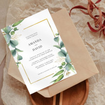 Elegant Eucalyptus Greenery Gold Lijst Wedding