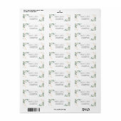 Elegant Eucalyptus Greenery Gold Return Address Etiket (Full Sheet)