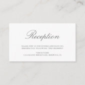 Elegant Eucalyptus Greenery Gold Wedding Reception Informatiekaartje (Voorkant)