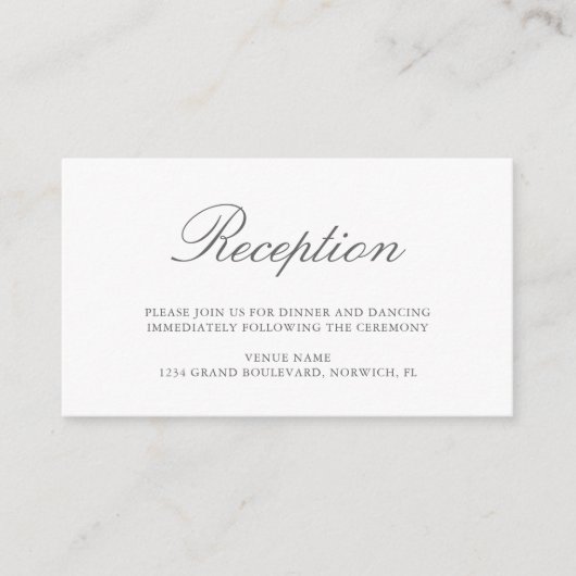 Elegant Eucalyptus Greenery Gold Wedding Reception Informatiekaartje (Voorkant)