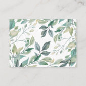 Elegant Eucalyptus Greenery Gold Wedding RSVP Informatiekaartje (Achterkant)