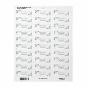 Elegant Eucalyptus Greenery Green Return Address Etiket (Full Sheet)