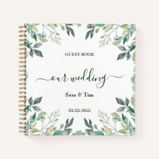 Elegant Eucalyptus Greenery Guest Book Notitieboek
