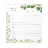 Elegant Eucalyptus Greenery heeft alles in het wer Notitieblok (Voorkant)