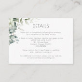 Elegant Eucalyptus Greenery Informatiekaartje (Voorkant)