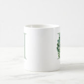 Elegant Eucalyptus Greenery Initiaal Naam Monogram Koffiemok (Center)