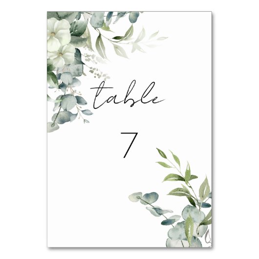 Elegant Eucalyptus Greenery Kaart (Achterkant)