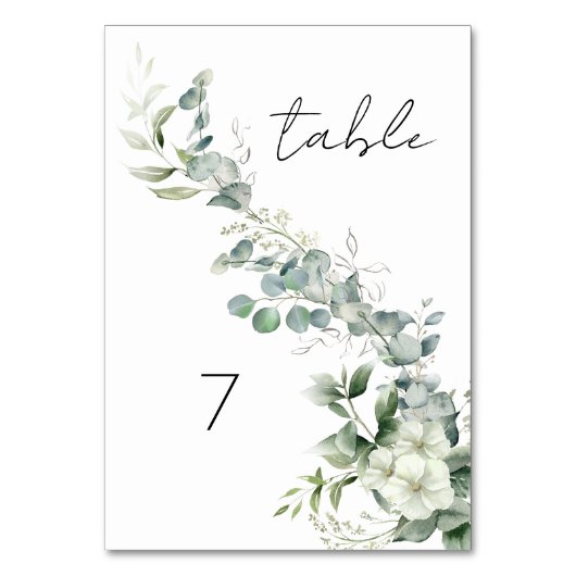 Elegant Eucalyptus Greenery Kaart (Achterkant)