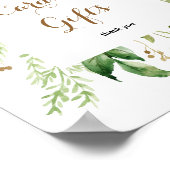 Elegant Eucalyptus Greenery Kaarten and Gifts Sign Poster (Hoek)