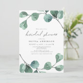 Elegant Eucalyptus Greenery Leaf Vrijgezellenfeest Kaart (Staand voorkant)