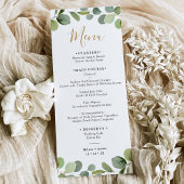 Elegant Eucalyptus Greenery Lijst Wedding Menu