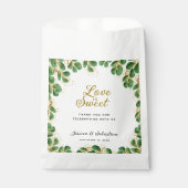 Elegant Eucalyptus Greenery Love is Sweet Wedding Bedankzakje (Voorkant)