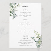 Elegant Eucalyptus Greenery Menu (Voorkant)