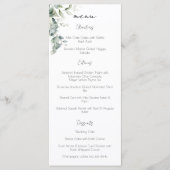 Elegant Eucalyptus Greenery Menu (Voorkant)