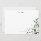 Elegant Eucalyptus Greenery Notitiekaartje (Voorkant)
