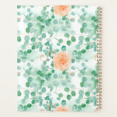 Elegant Eucalyptus Greenery Peach Floral Planner (Achterkant)